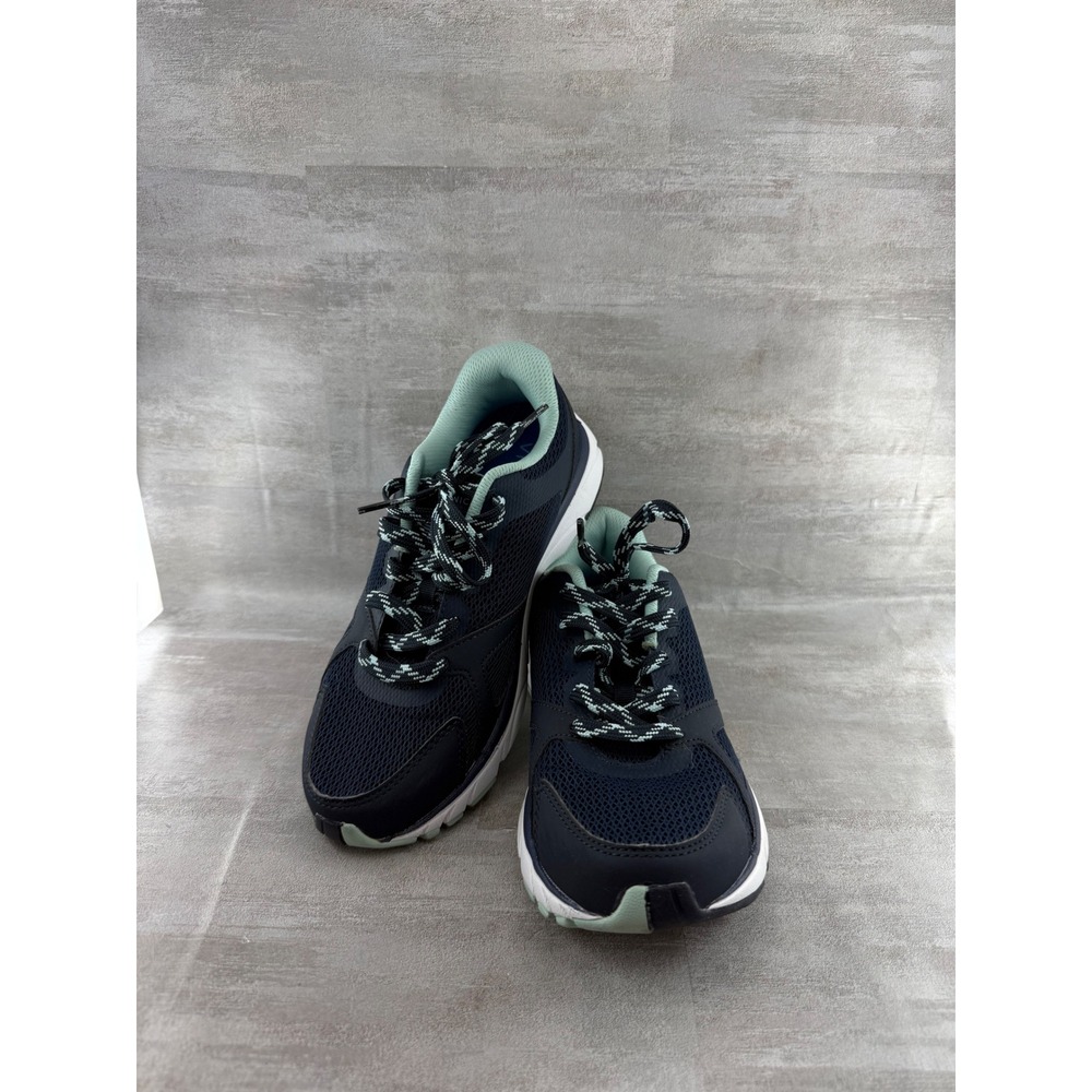 Vionic Tokyo Women Navy Blue Light Green Mesh Walking Sneakers Size 8
